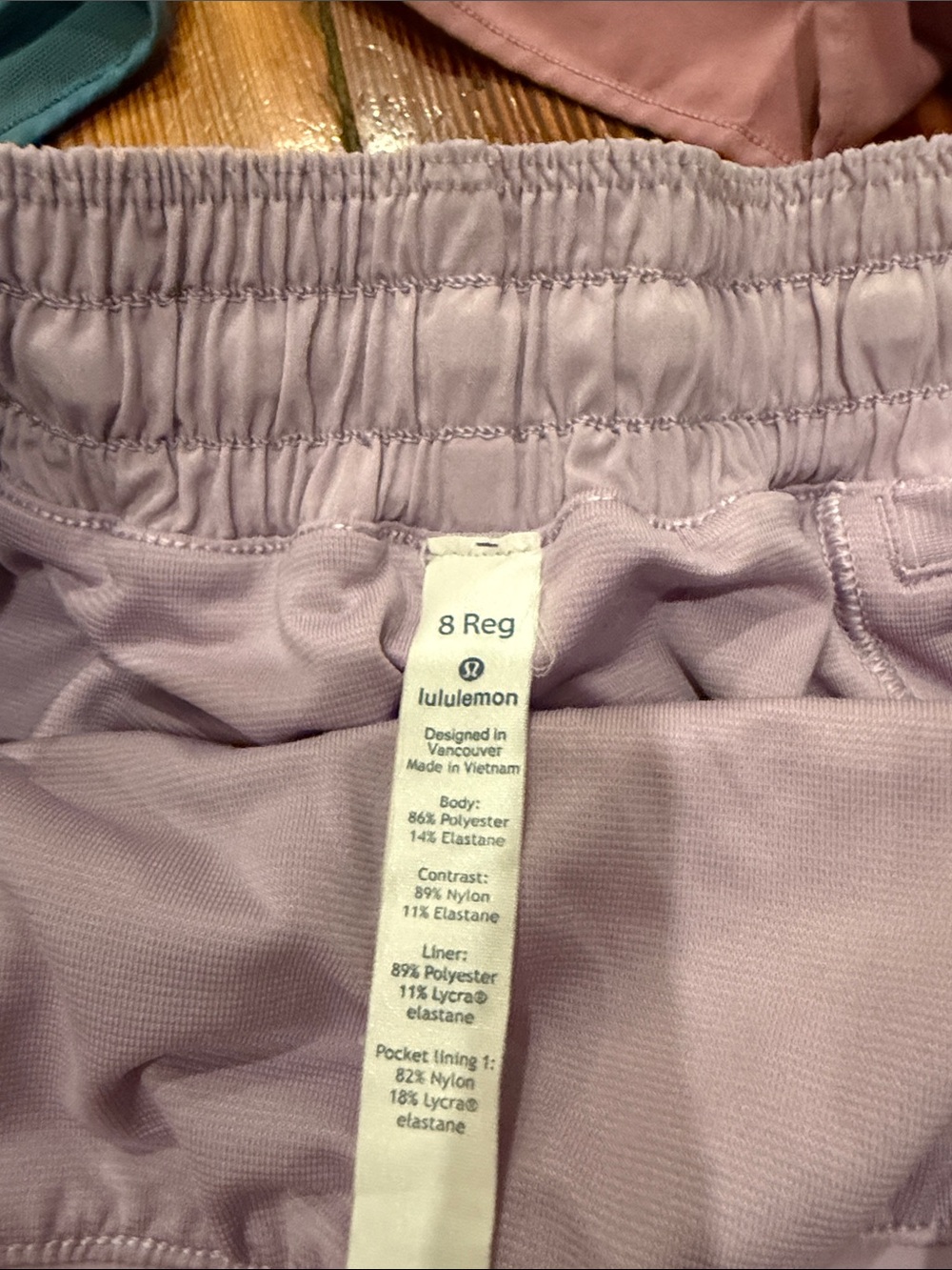lululemon athletica Women's Athletic Shorts - Teal, Charcoal, Mauve, Lavender - Picture 2 of 3